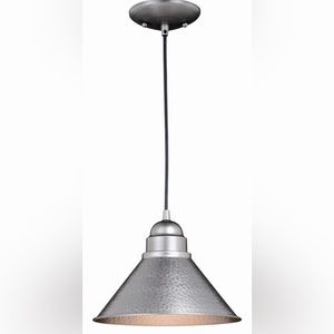 Vaxcel T0493 Outland 1-Light Outdoor Pendant in Farmhouse and Barn Style 7.5